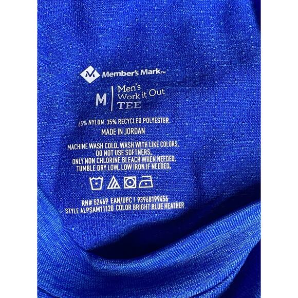 Member's Mark Men's Raglan Sleeve Work It Out Active Tee M - Picture 5 of 5